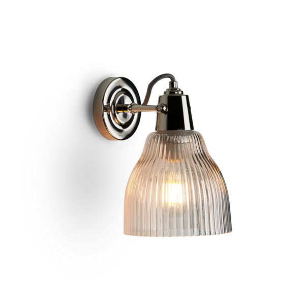 Neptune Accessories_Lighting_Wall lights default Shaftesbury Flutted Glass Wall Light, Chrome