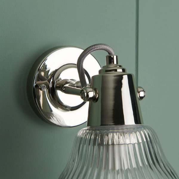 Neptune Accessories_Lighting_Wall lights default Shaftesbury Flutted Glass Wall Light, Chrome