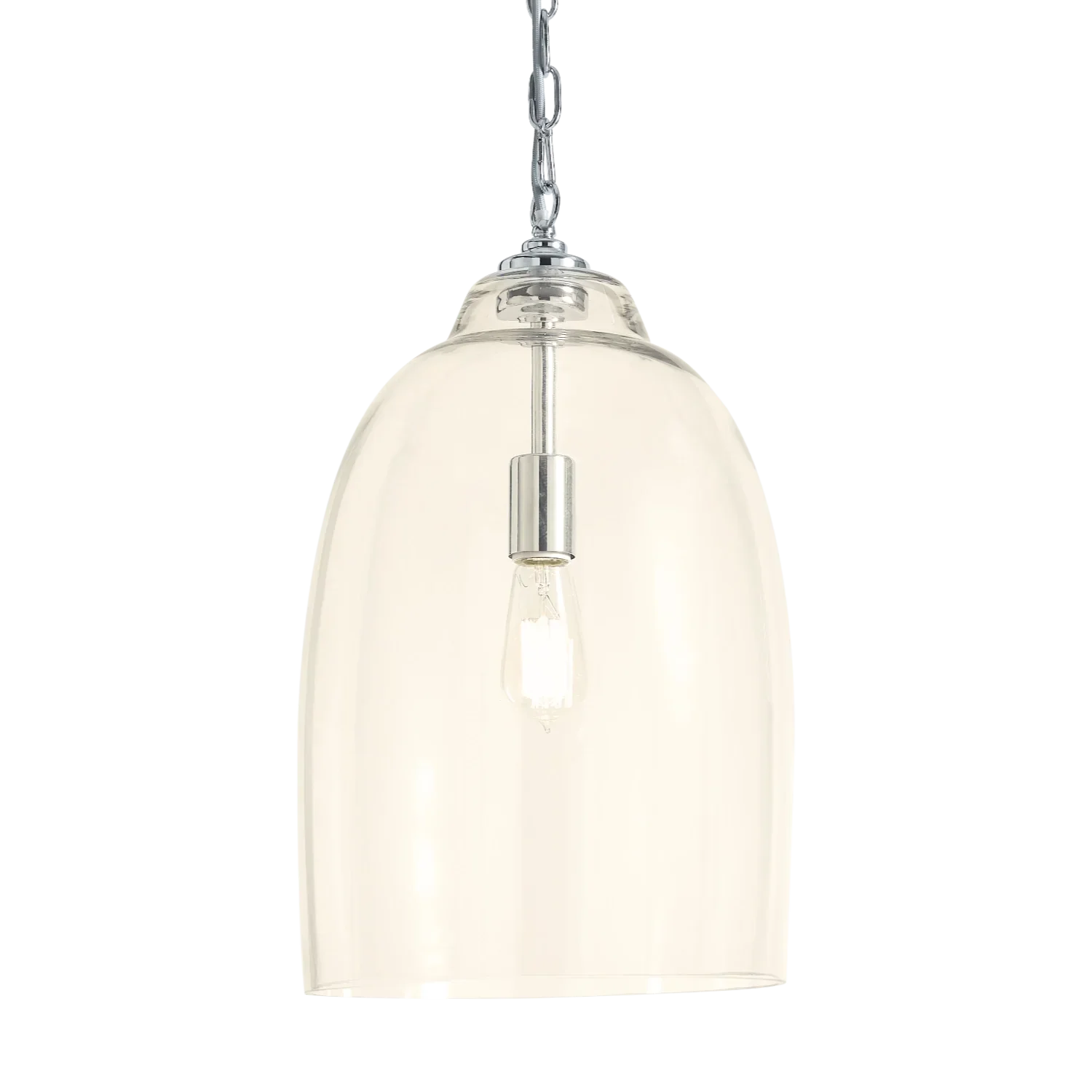 Neptune Accessories_Lighting_Pendants Medium Shaftesbury Glass Pendant Light, Chrome