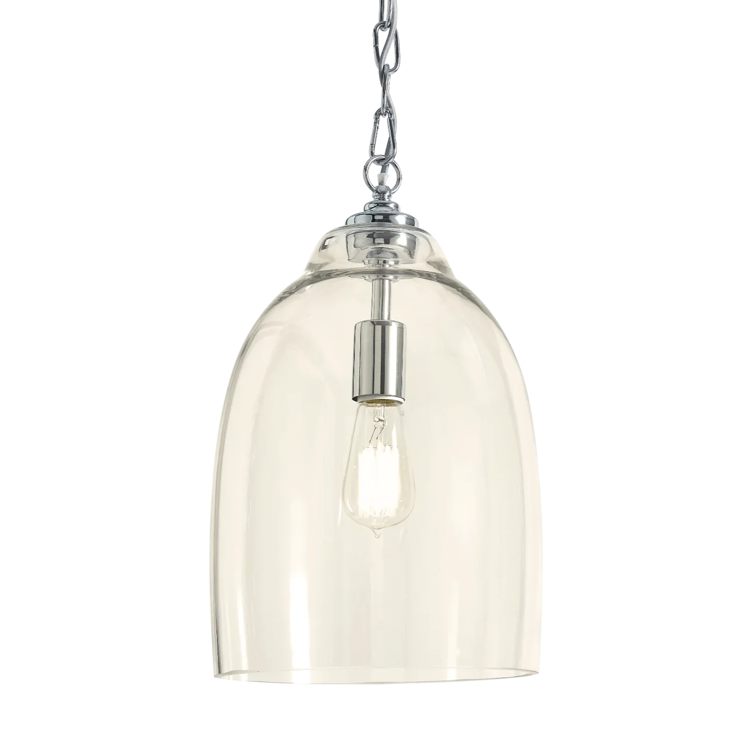 Neptune Accessories_Lighting_Pendants Small Shaftesbury Glass Pendant Light, Chrome