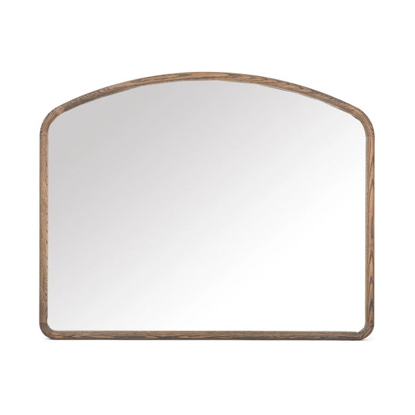 Sherwood Arched Overmantel Wall Mirror, Darkened Oak
