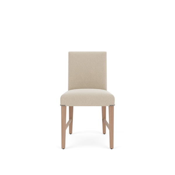 Shoreditch Dining Chair, Linara Linen Natural - Natural Oak Legs