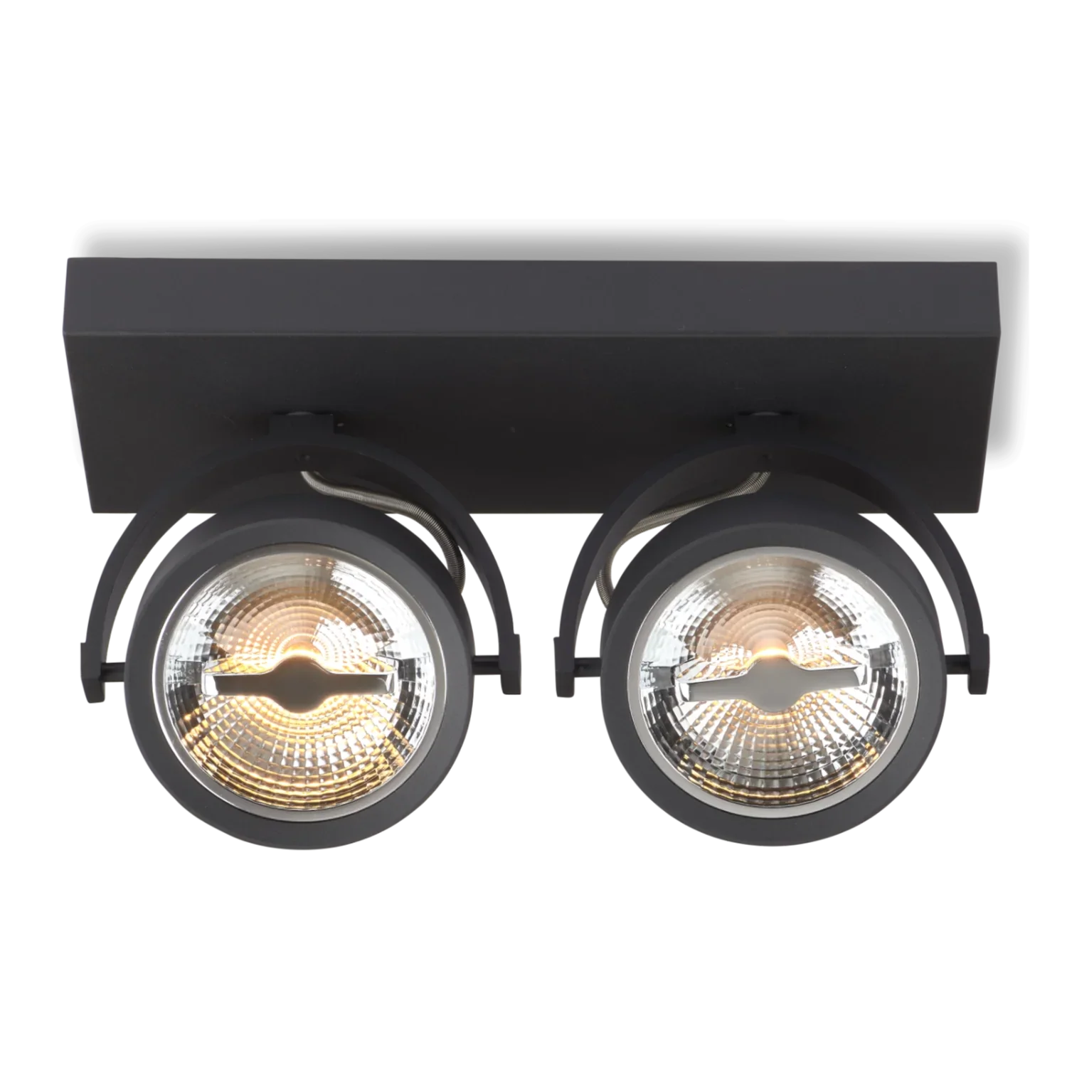 Neptune Accessories_Lighting_Pendants Double Soane Black Surface Mounted Ceiling Spotlight