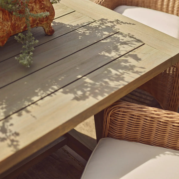 Neptune Seasonal_Garden_Outdoor sofas and relaxed chairs default Stanway 8 Seater Teak Garden Dining Table Set with Carver Chairs, Honey