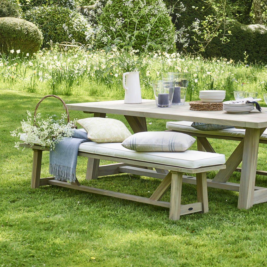 Bench garden online dining set