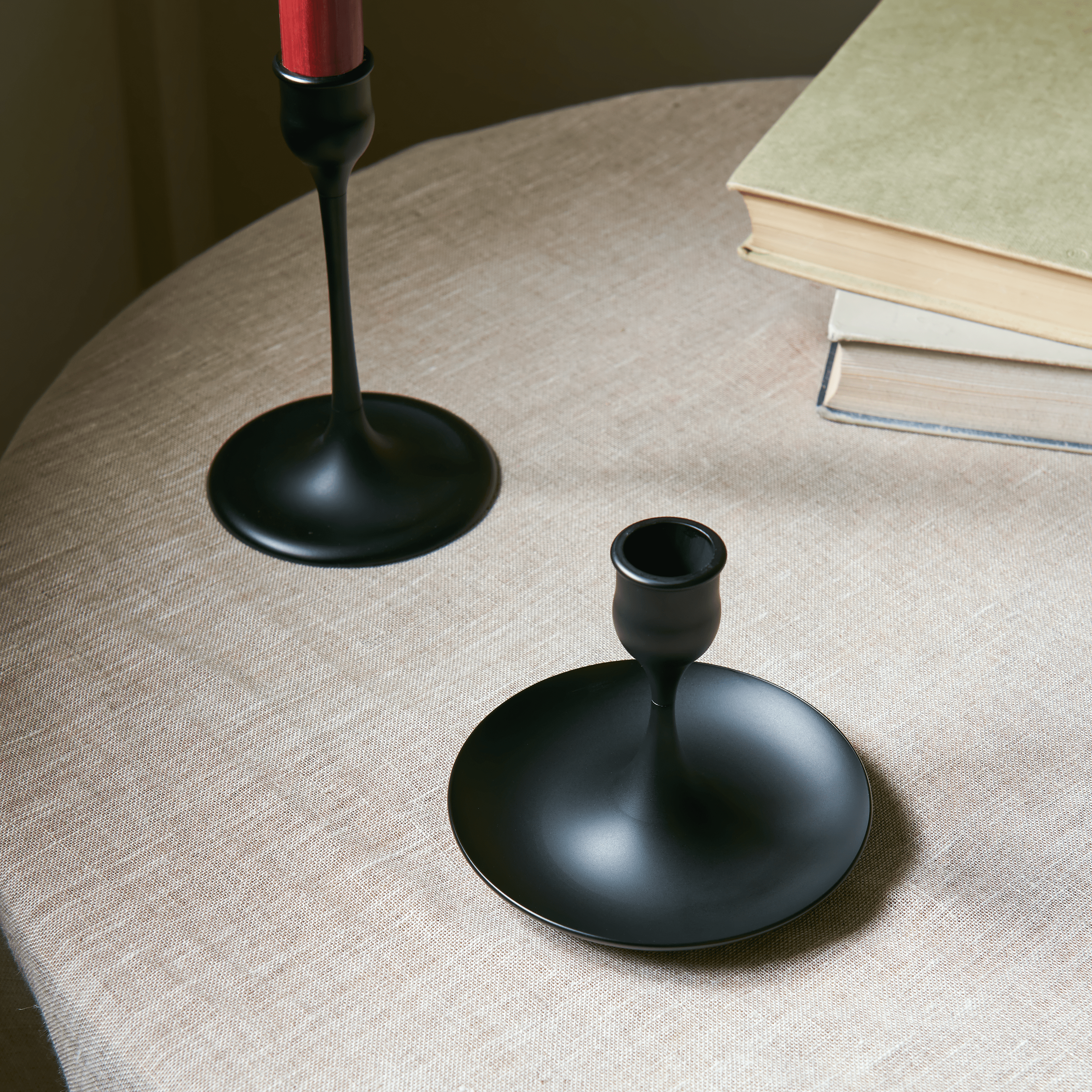 Neptune Candlesticks & Tealight Holders Heddon Candlestick, Warm Black