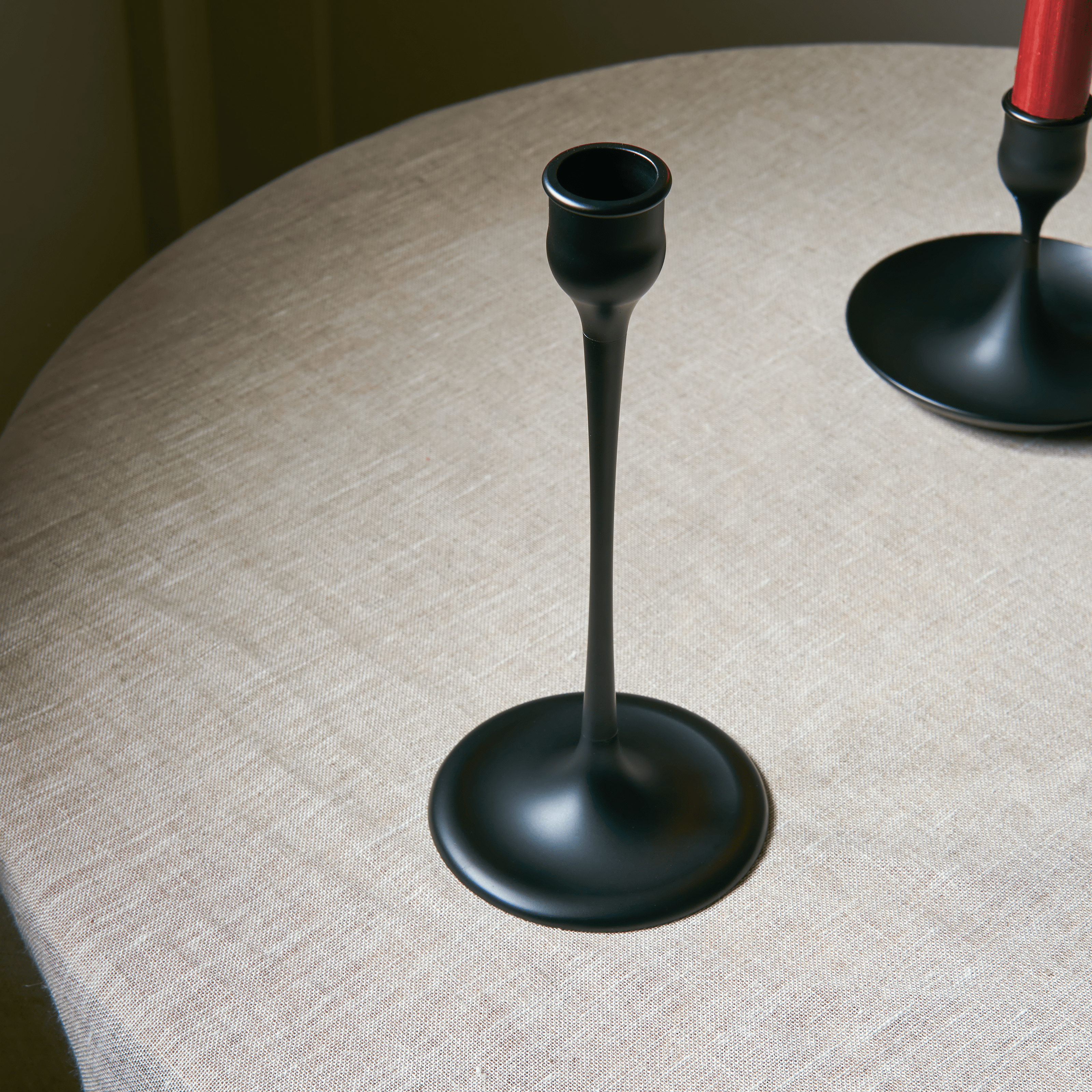 Neptune Candlesticks & Tealight Holders Heddon Candlestick, Warm Black