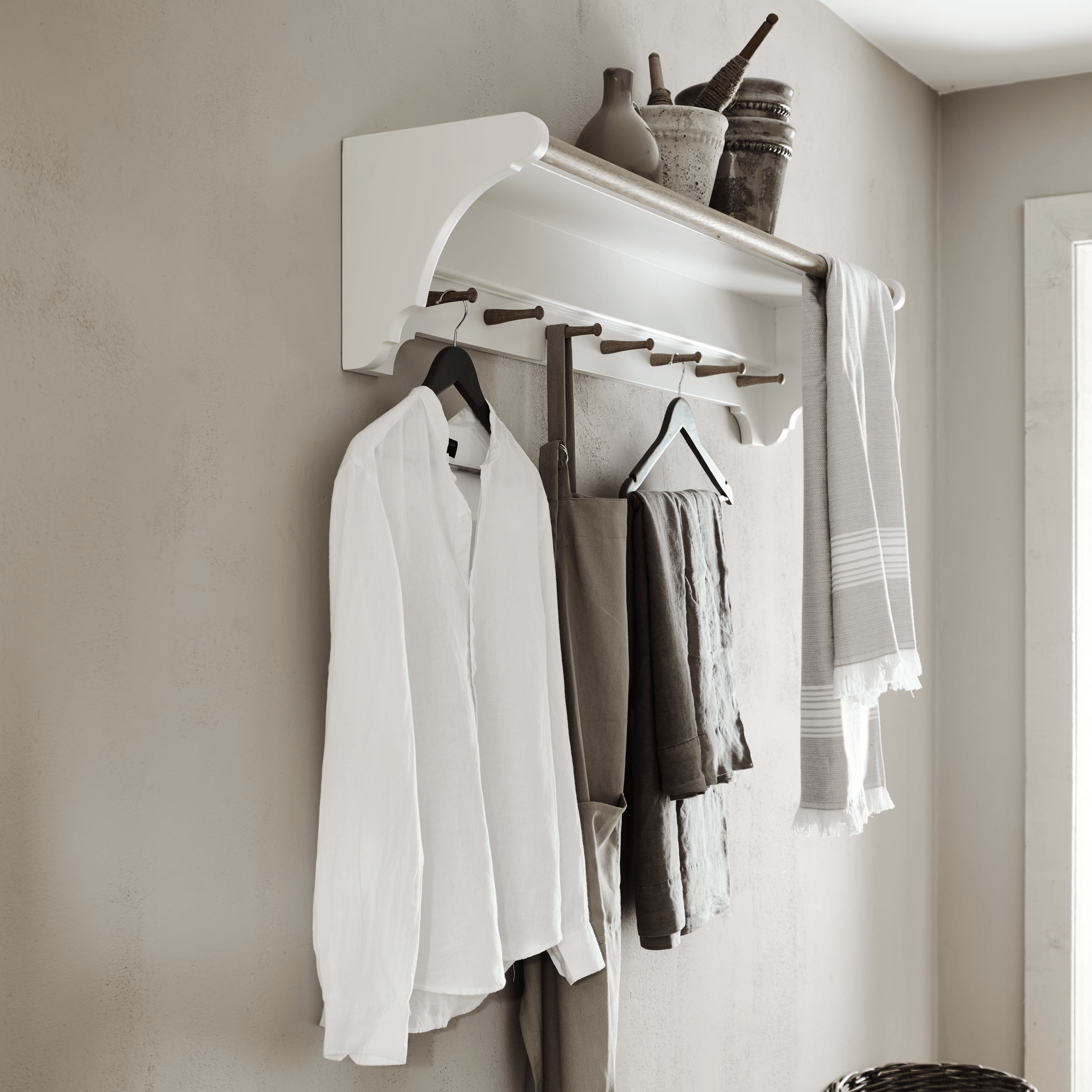 Neptune Coat Racks Chichester Laundry Shelf