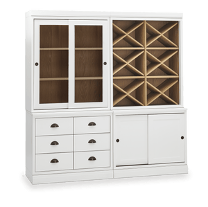 Chawton Low Dresser with Wine Shelves