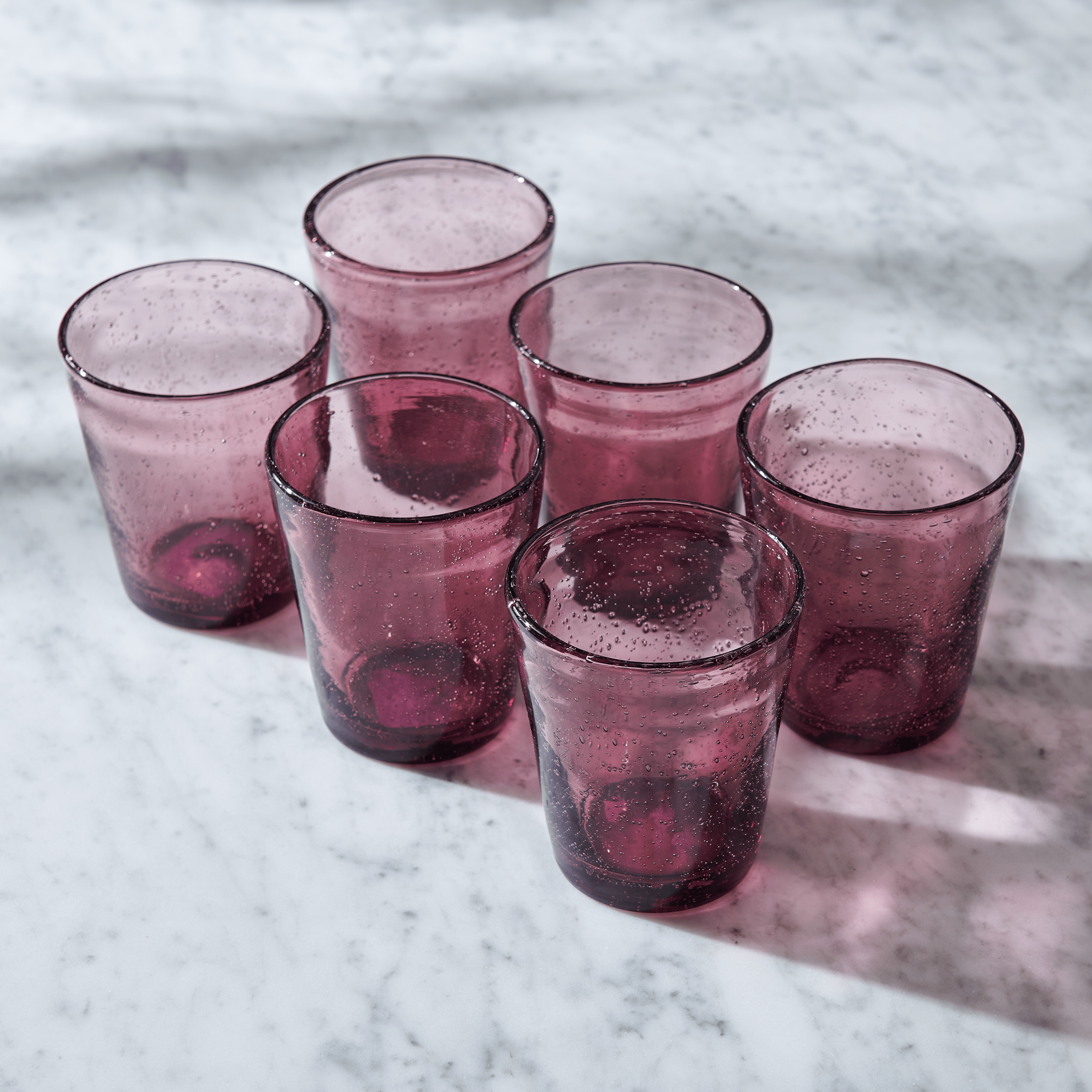 Neptune Glassware Rose Ella Glass Tumbler, Set of 6