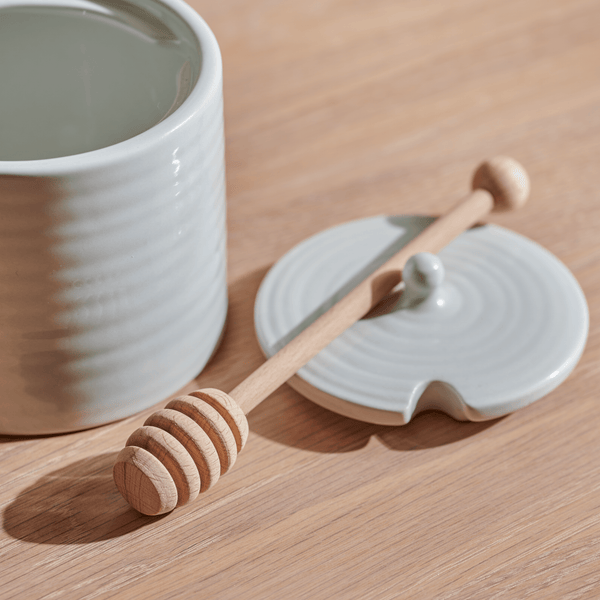 Neptune Serveware Lewes Honey Pot with Wooden Drizzler