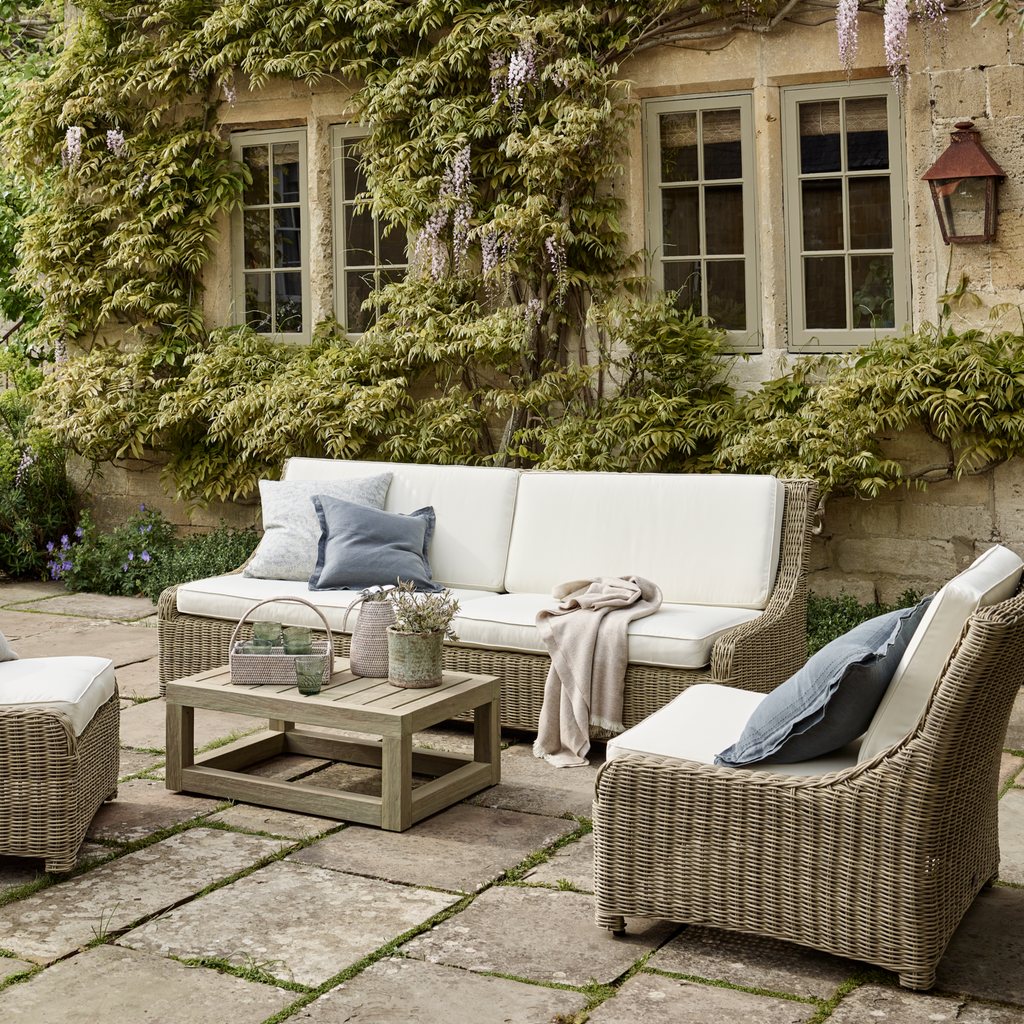 Hayburn Relaxed Seater Wicker Garden Sofa – Neptune
