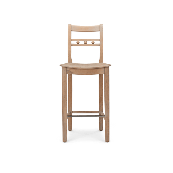 Neptune Stools Suffolk High Back Bar Stool, Oak