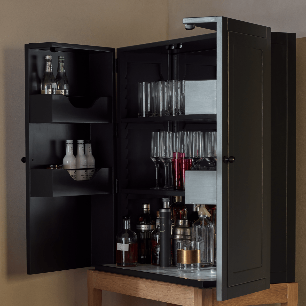 Neptune Storage Ardingly Cabinet with Marble Base & Mirrored Back