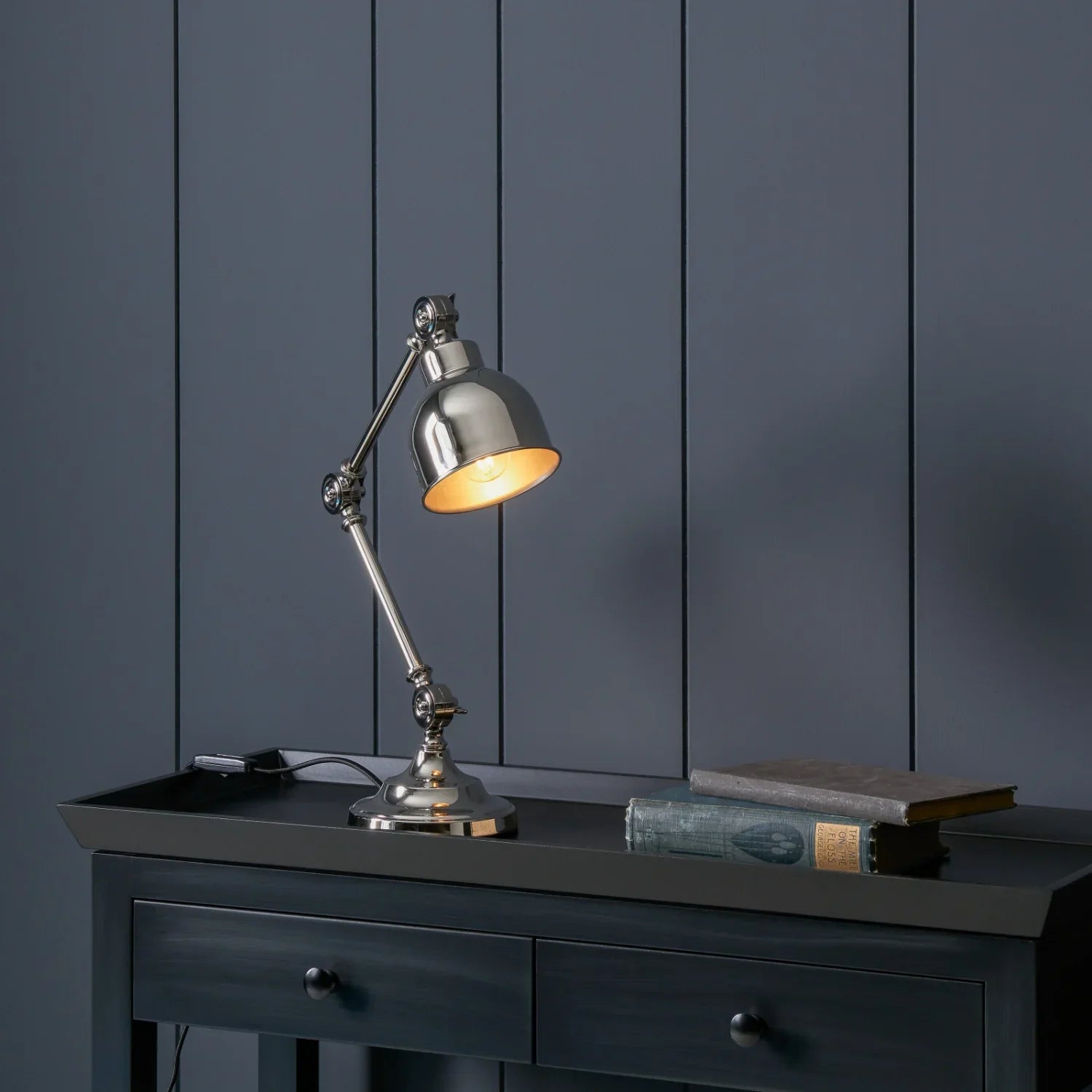 Brompton Nickel Reading Desk Light
