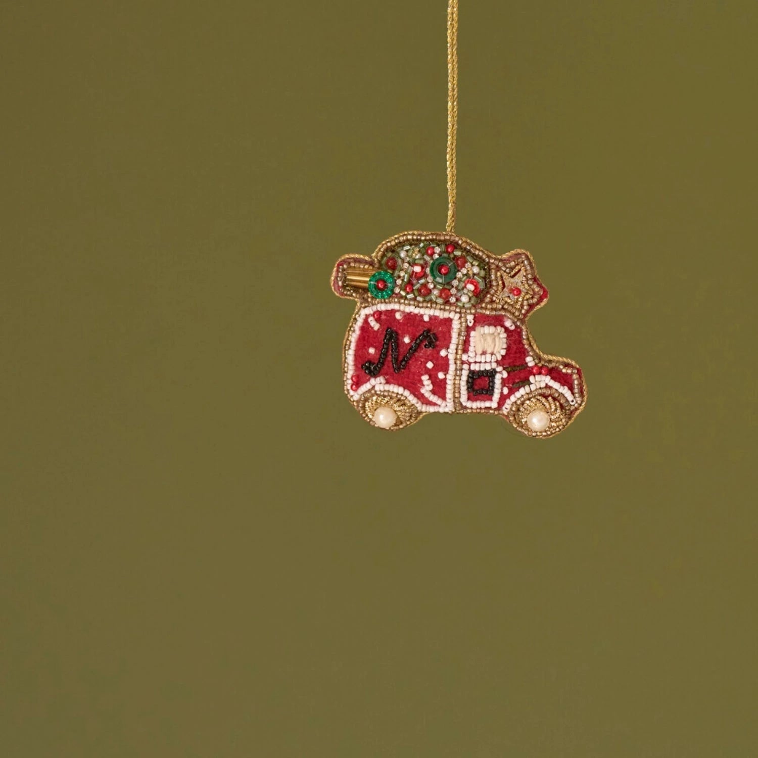 cheap times  natal design オーナメント Highbury Beaded Neptune Red Van Hanging Decoration