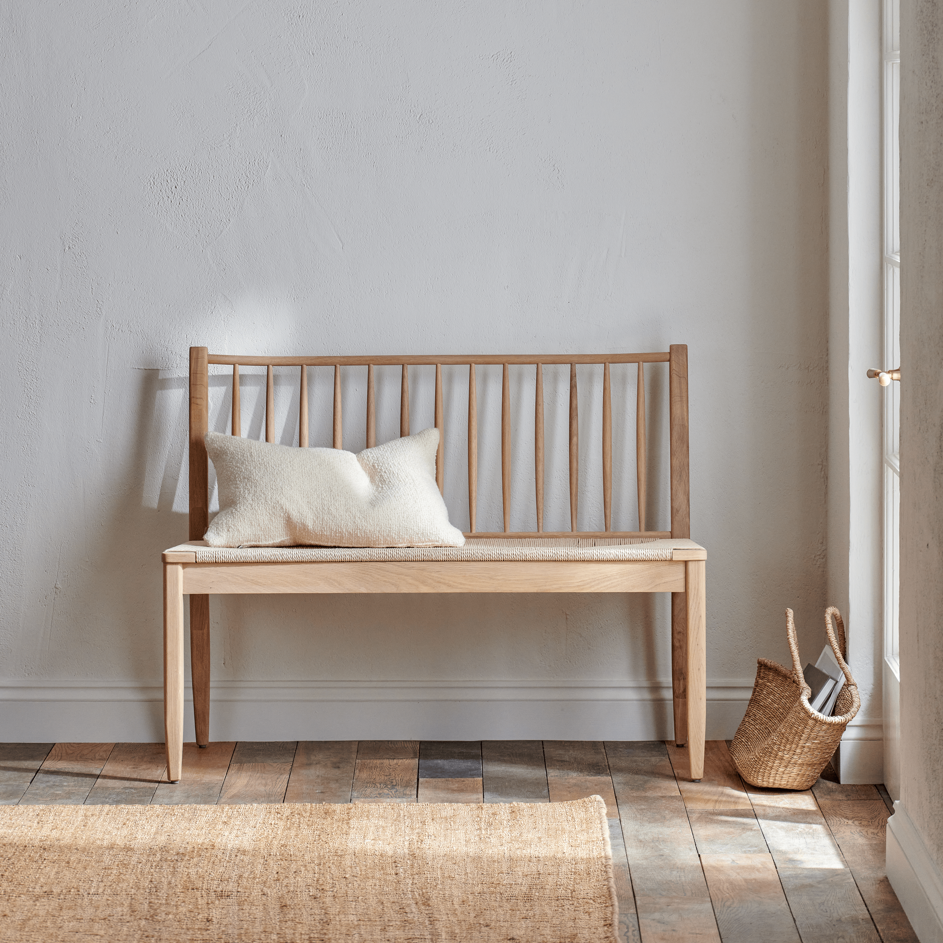 Wood Benches Oak Bench With Cushion Wycombe Seater Oak Dining