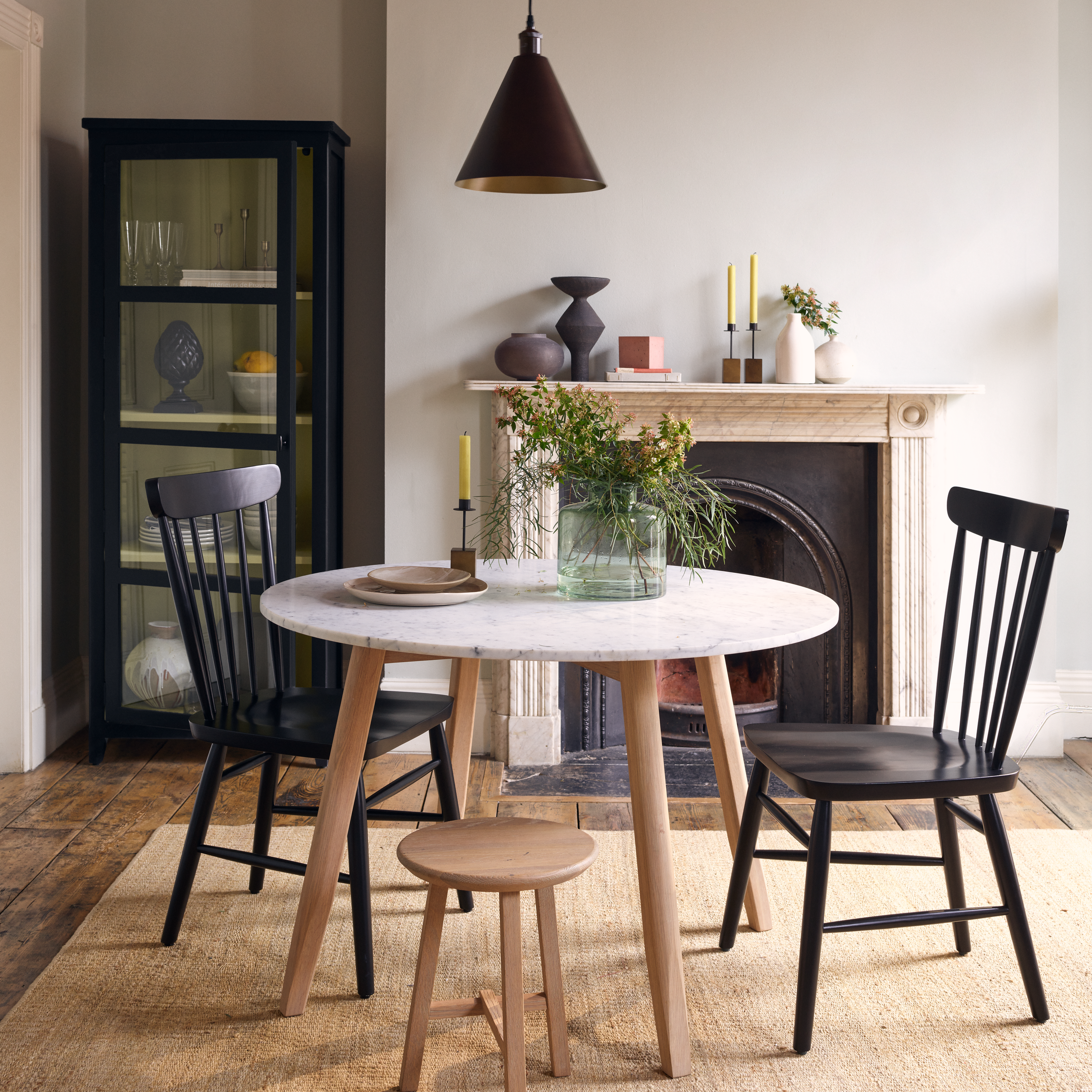 Wycombe 4 Seater Marble Top Dining Table