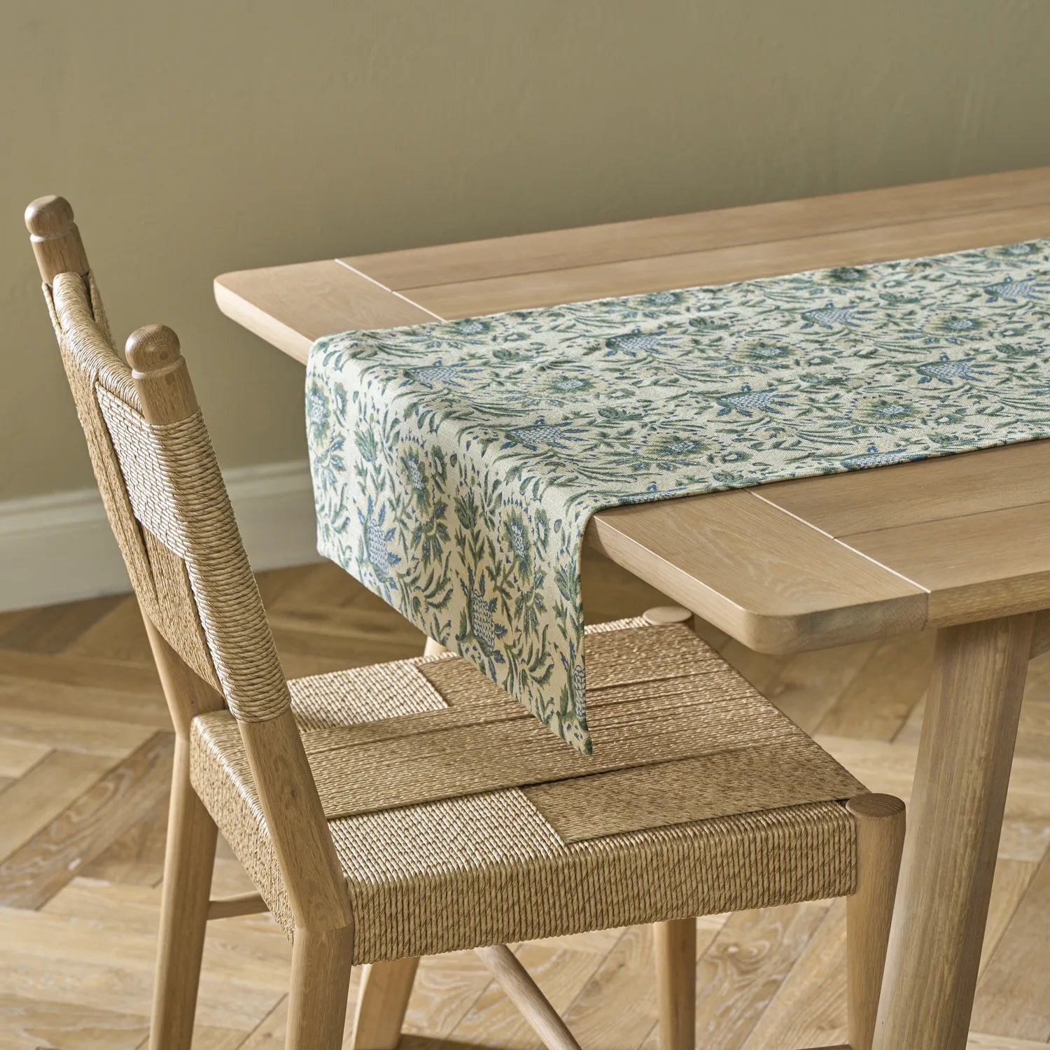 table runner 「華満開」　帯リメイク　正絹 Sylvie Cotton Linen Table Runner, 350cm – Neptune