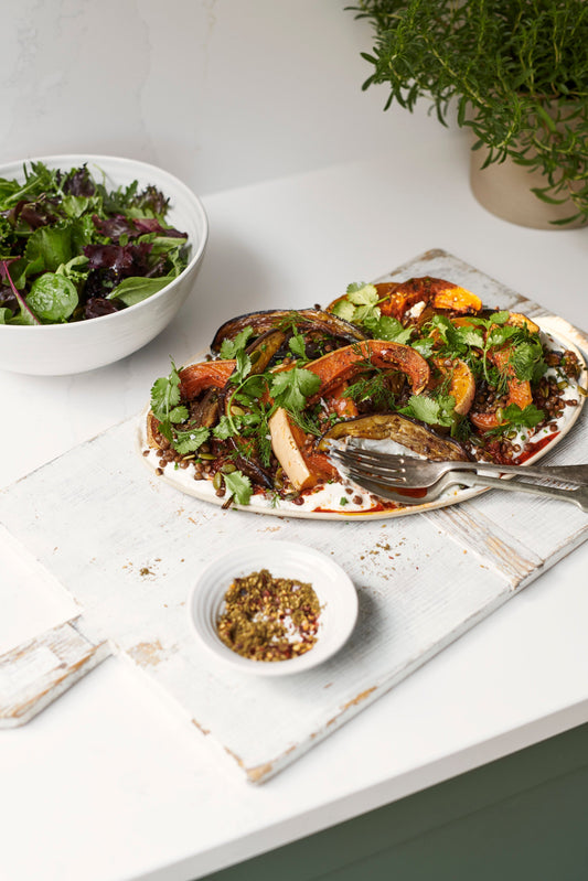 Deliciously Ella’s slow roasted aubergine & butternut squash