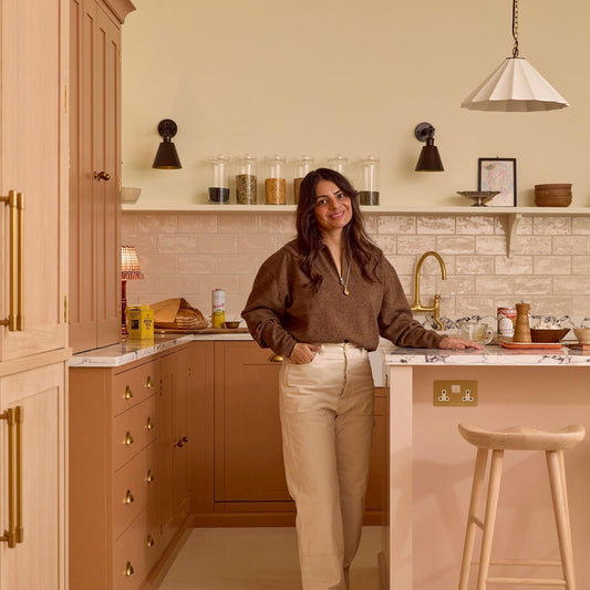 Food author Meera Sodha’s pink Suffolk kitchen