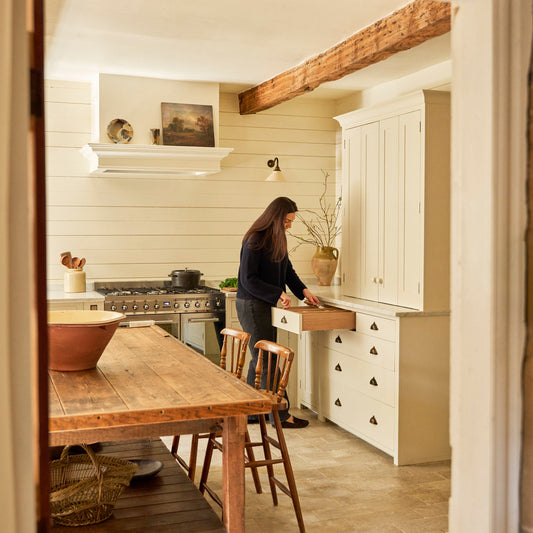 A traditional Suffolk kitchen in an old Yorkshire farmhouse