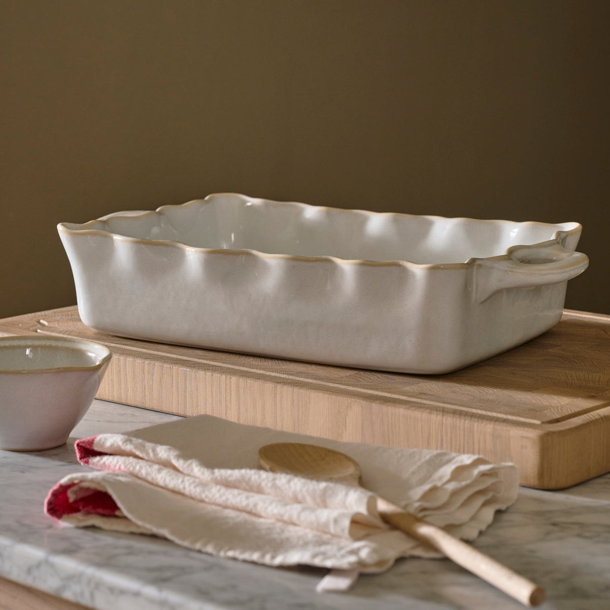 Neptune Serveware Bramley Stoneware Baking Dish, White