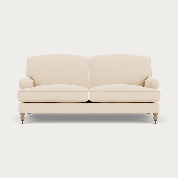 Neptune Furniture_Upholstery_Sofas Heavyweight Linen Pale Oat / Natural Oak Olivia 3 Seater Sofa