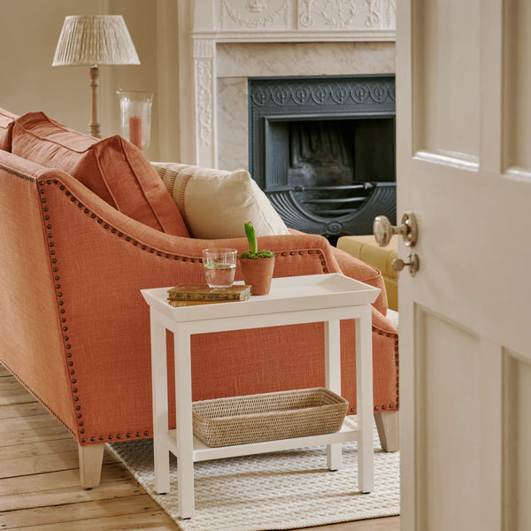 Aldwych Narrow Tray Side Table, Snow