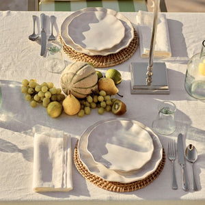 Neptune Tabletop Accessories Ashbourne Rattan Round Placemats, Set of 4
