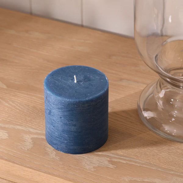 Blyton Pillar Candle, Blakeney Blue
