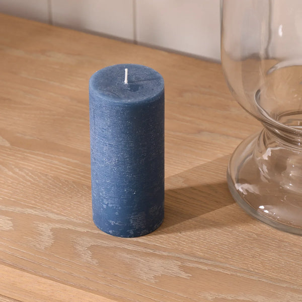 Blyton Pillar Candle, Blakeney Blue