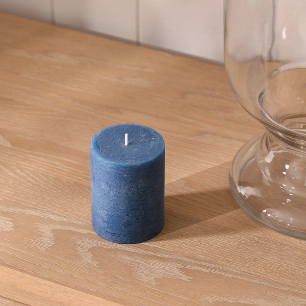 Blyton Pillar Candle, Blakeney Blue
