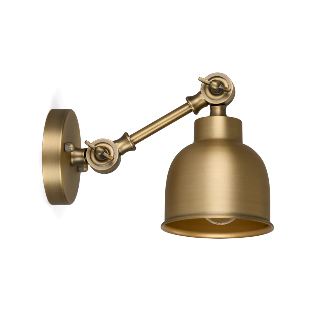 Brompton Small Antique Brass Wall Light – Neptune