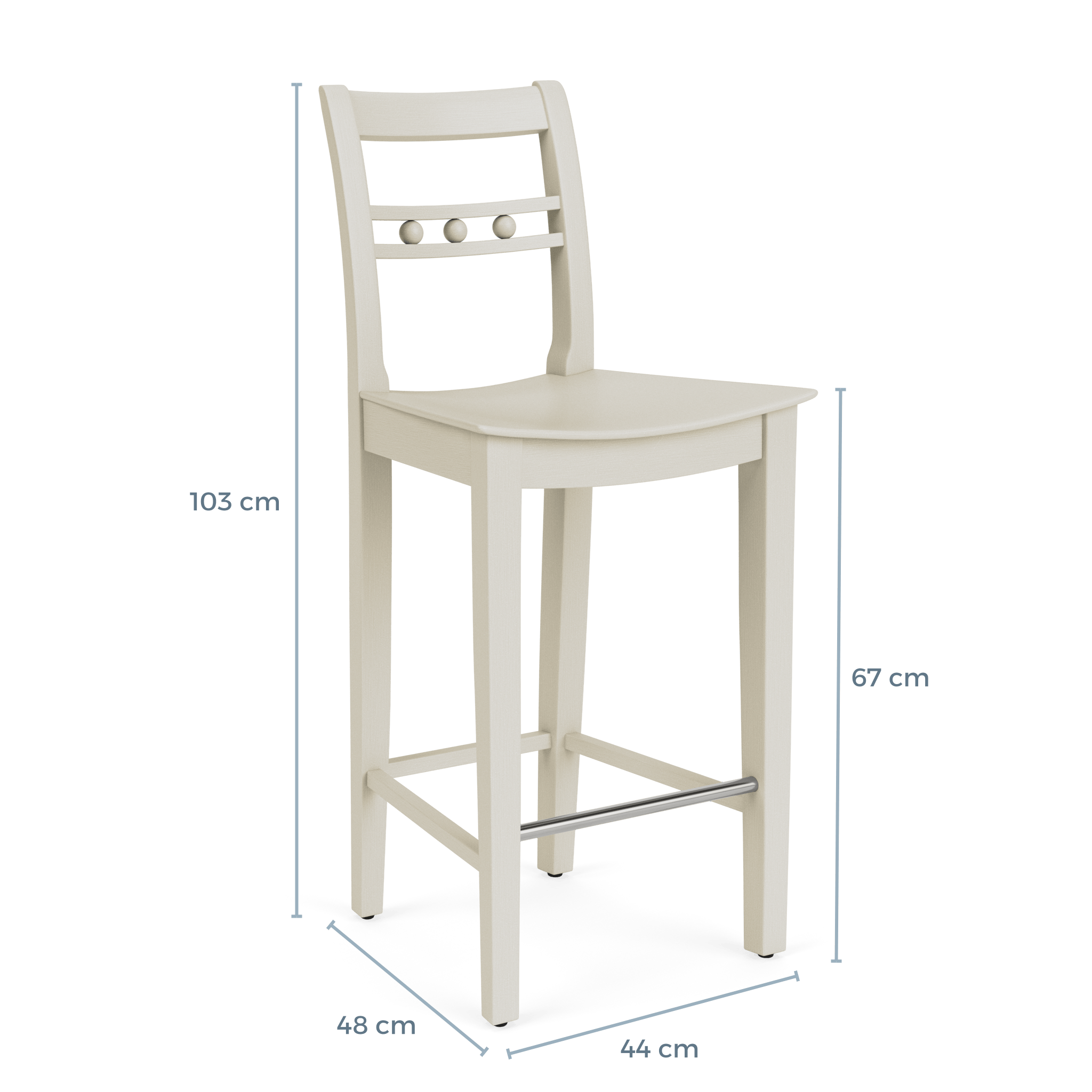 Neptune Furniture_Living & dining furniture_Dining & bar stools default Suffolk High Back Bar Stool, Shell