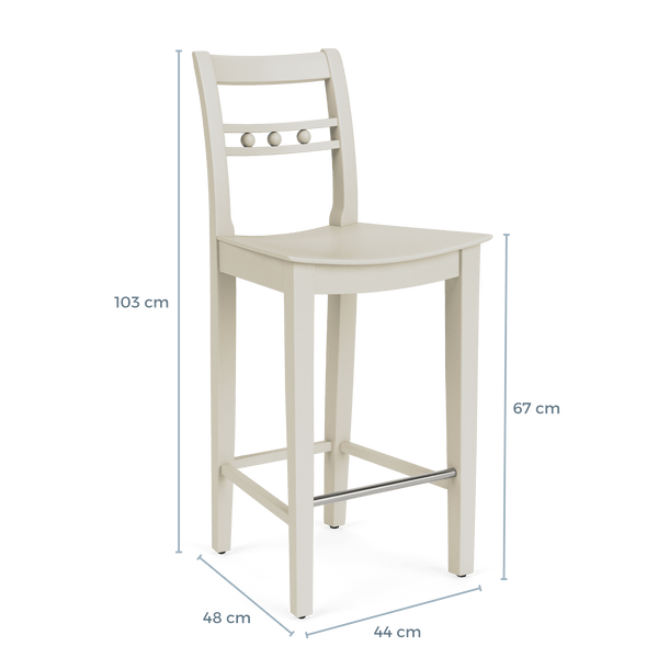 Neptune Furniture_Living & dining furniture_Dining & bar stools default Suffolk High Back Bar Stool, Shell