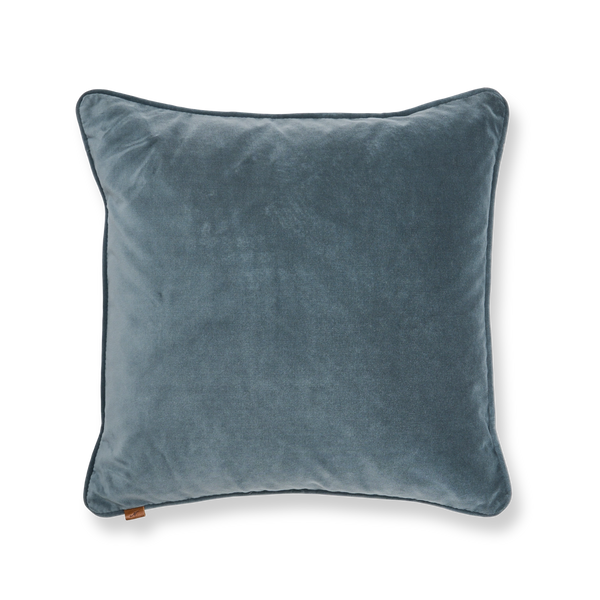 Blue Velvet Scatter Cushion on a white background