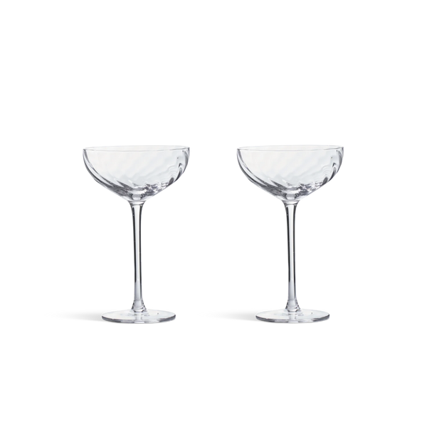 Set of 2 Neptune Islington coupe cocktail glasses on white background