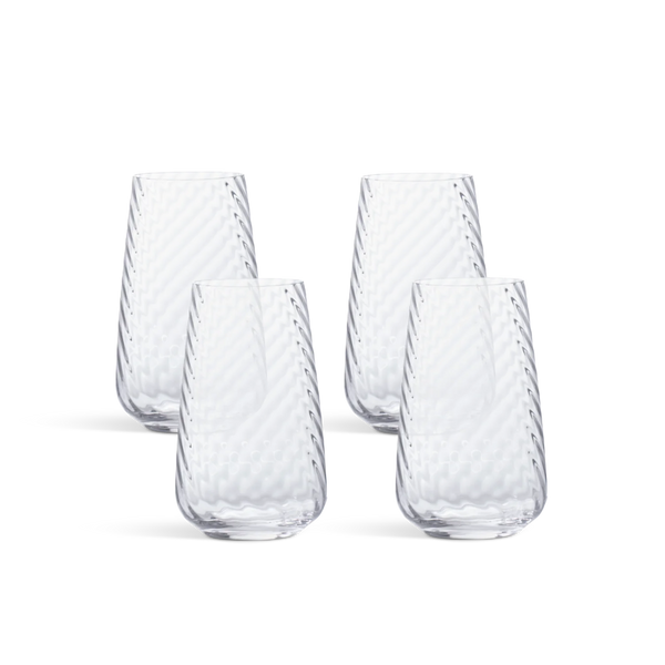 Set of 4 Islington highball glasses on white background