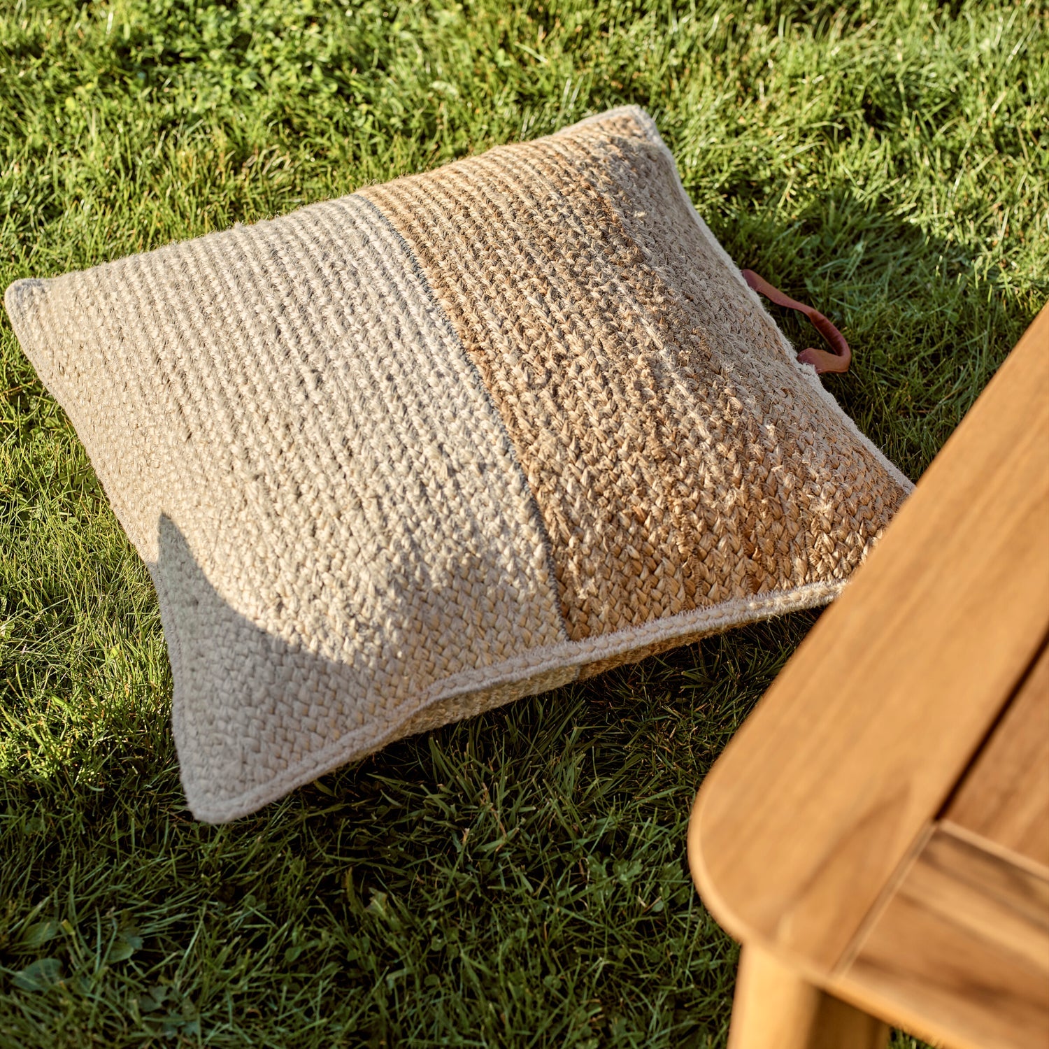 Neptune Cushions Orissa Woven Floor Cushion, Natural