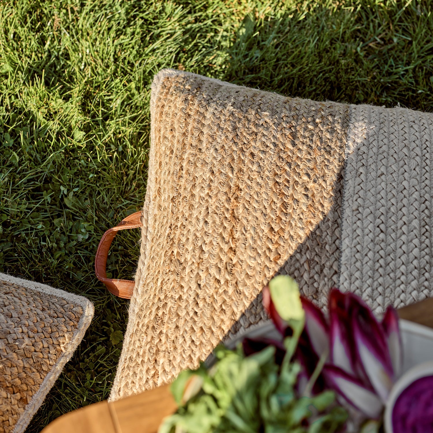 Neptune Cushions Orissa Woven Floor Cushion, Natural