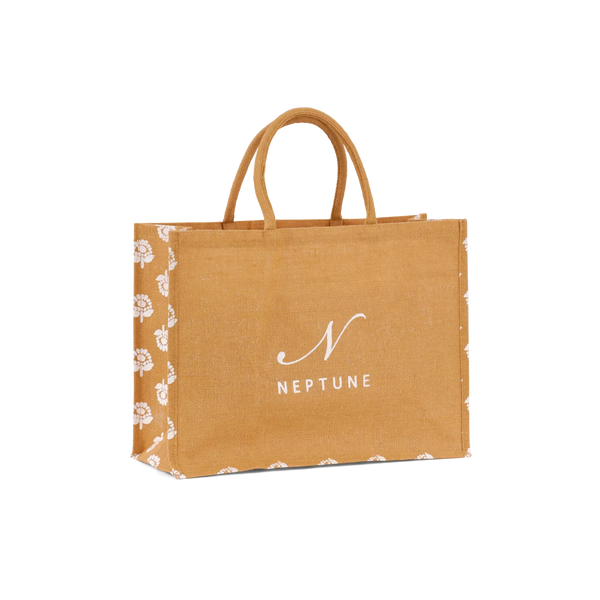 Neptune Large Jute Bag, Margot Mustard