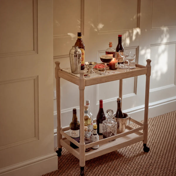 Larkhall Oak Drinks Trolley