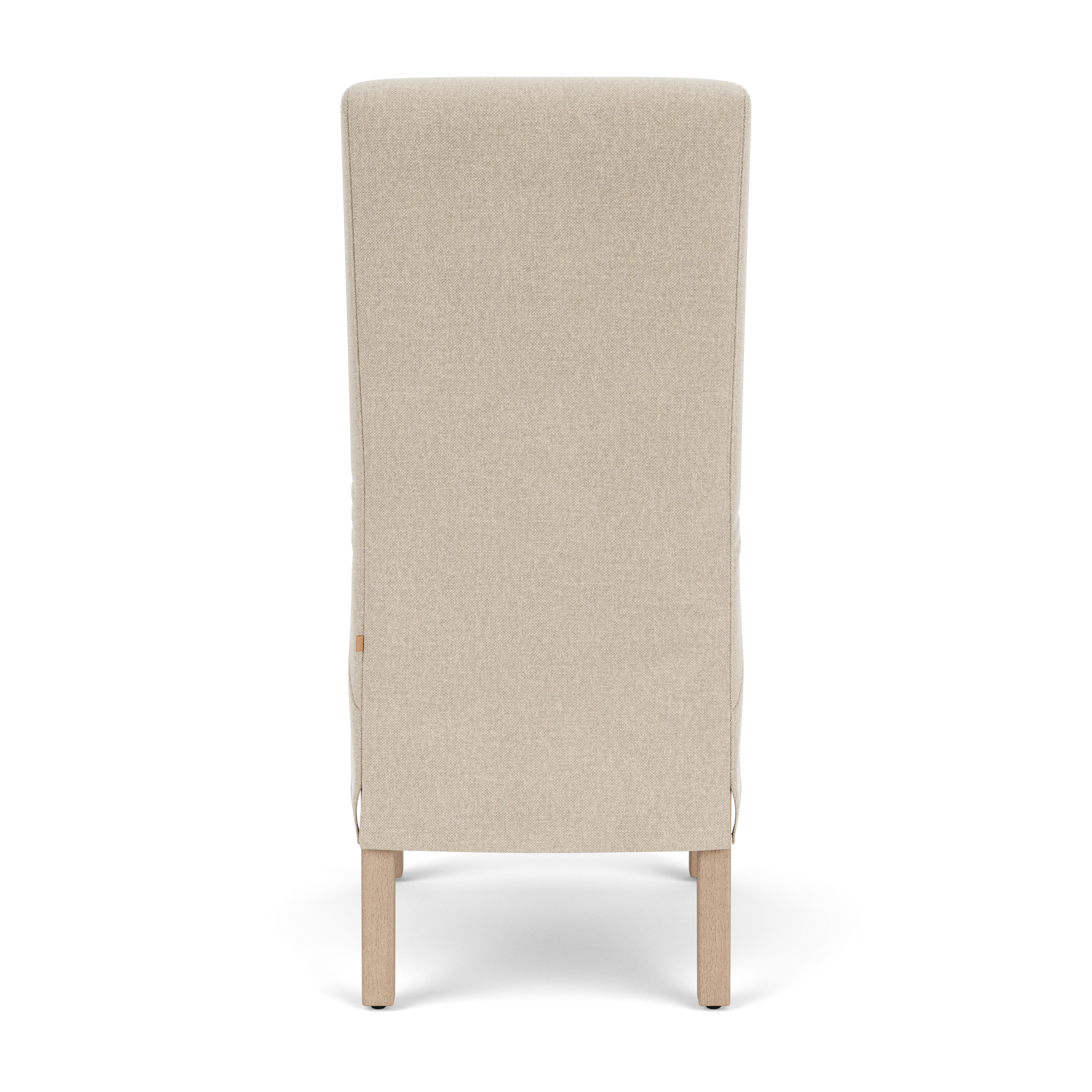 Neptune Furniture_Upholstery_Upholstered dining & bar stools default Long Island Dining Chair, Linara Natural - Vintage Oak Legs