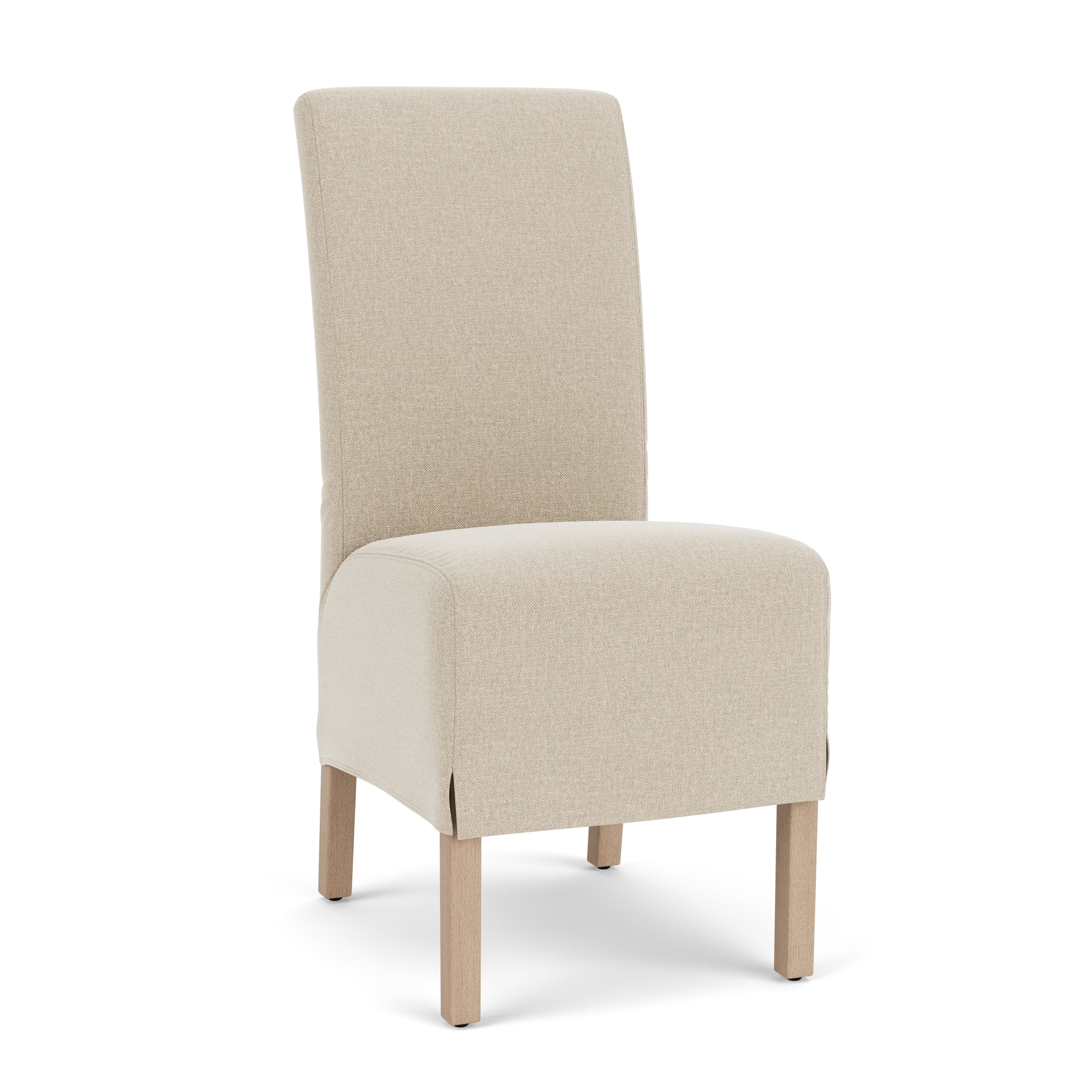 Neptune Furniture_Upholstery_Upholstered dining & bar stools default Long Island Dining Chair, Linara Natural - Vintage Oak Legs