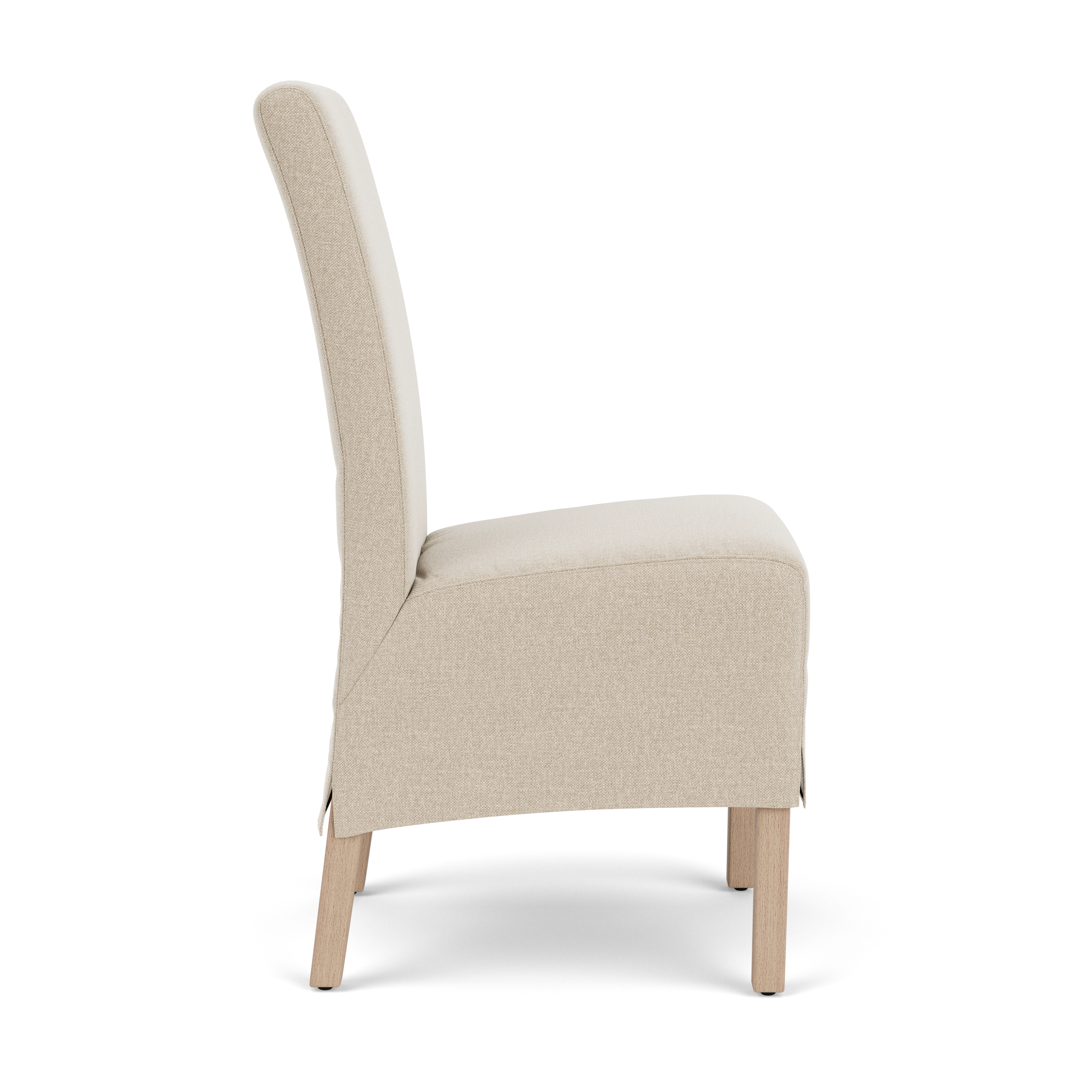 Neptune Furniture_Upholstery_Upholstered dining & bar stools default Long Island Dining Chair, Linara Natural - Vintage Oak Legs