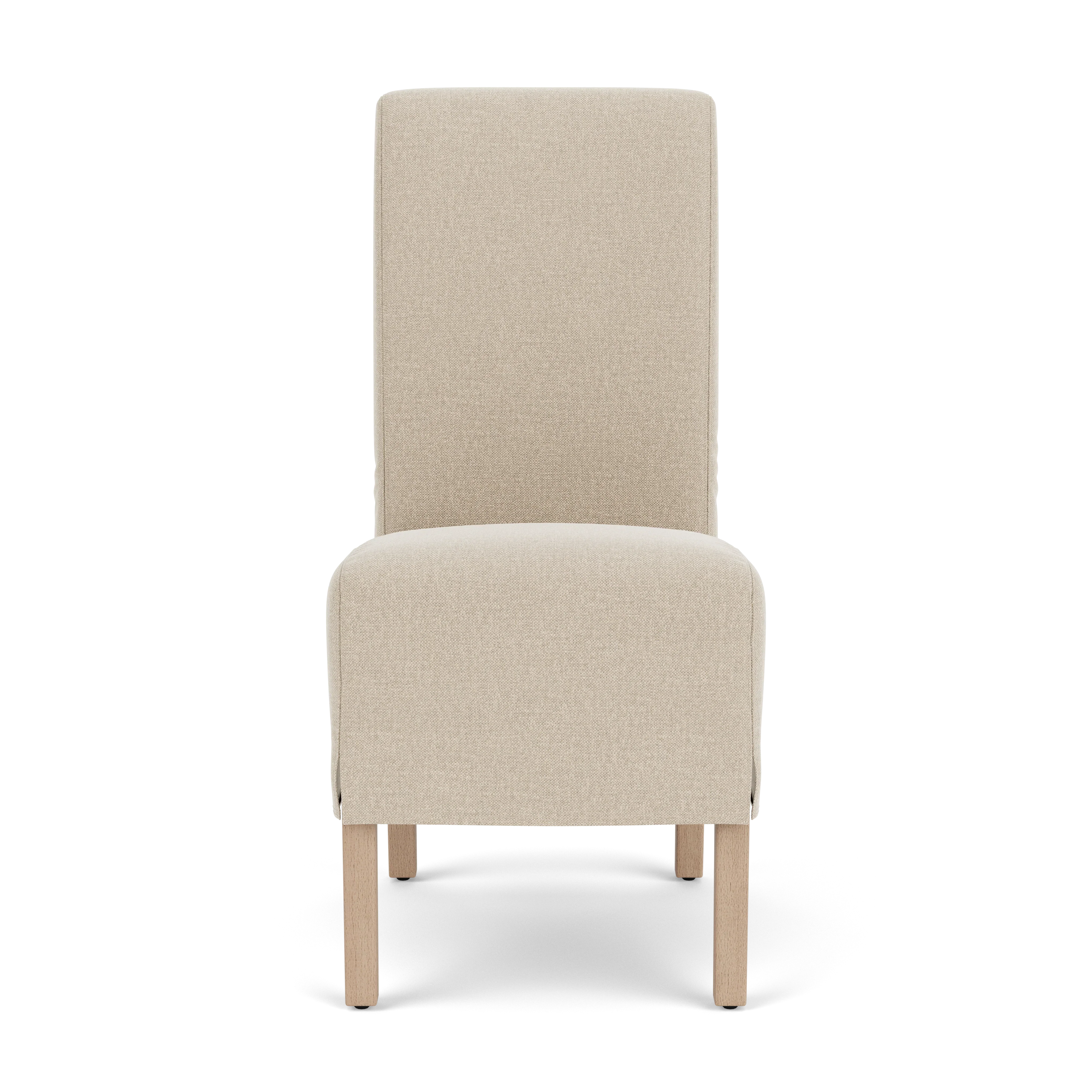 Neptune Furniture_Upholstery_Upholstered dining & bar stools default Long Island Dining Chair, Linara Natural - Vintage Oak Legs