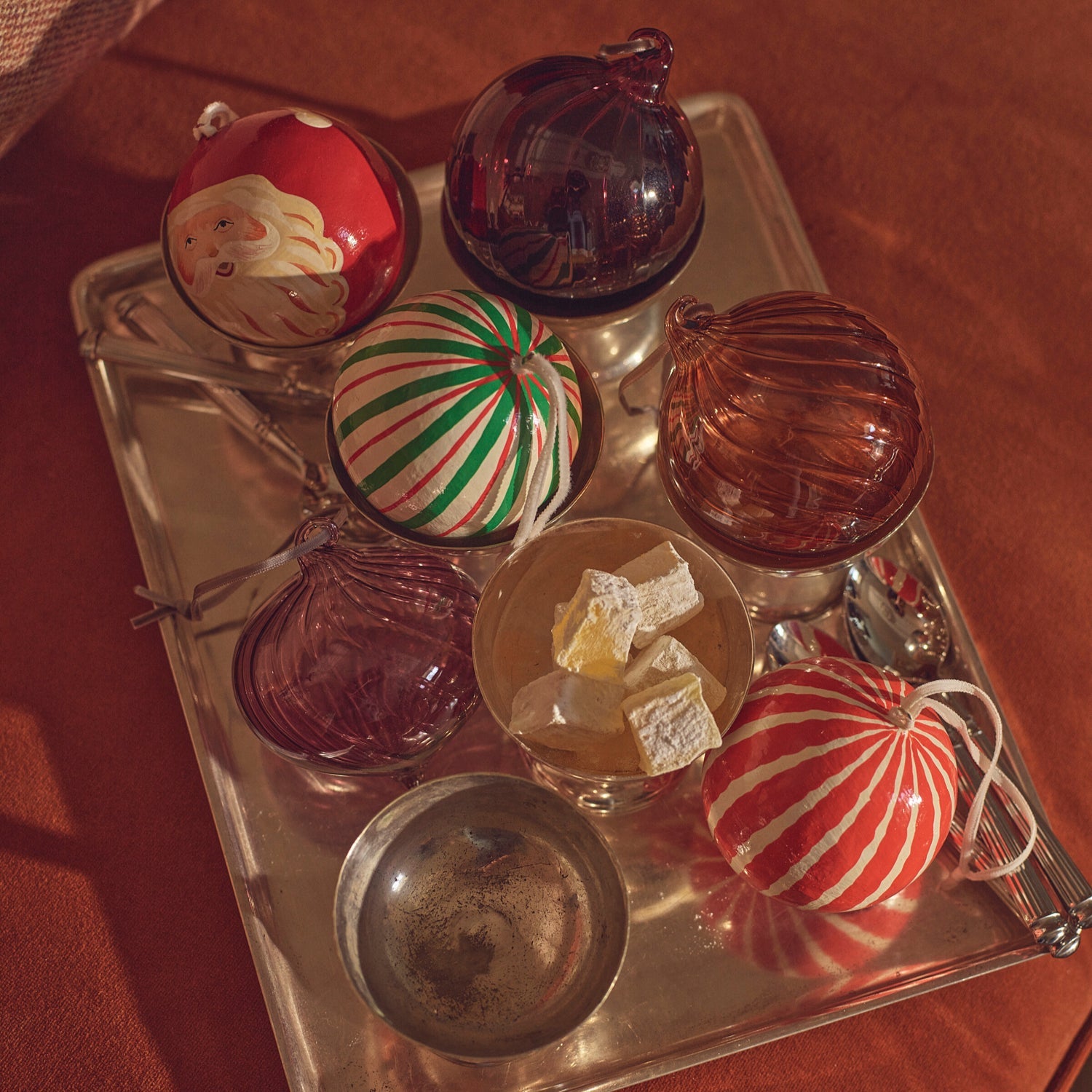 Neptune Seasonal_Christmas_Christmas tree decorations default Avery Large Glass Bauble, Rose - Set of 3