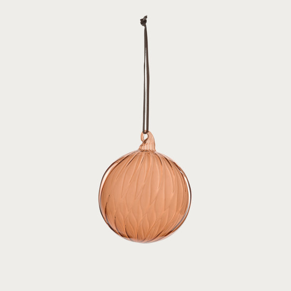 Neptune Seasonal_Christmas_Christmas tree decorations default Avery Small Glass Bauble, Apricot - Set of 6