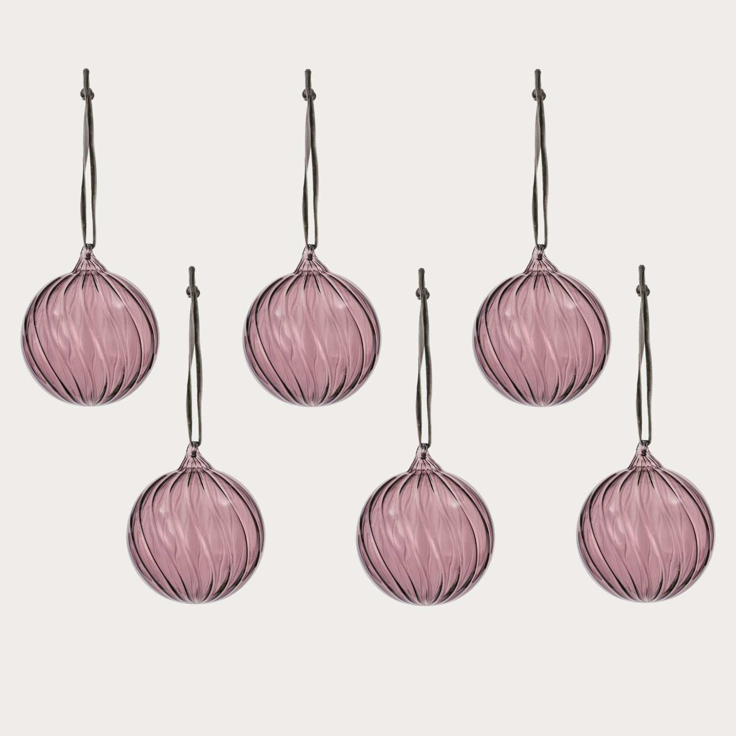 Neptune Seasonal_Christmas_Christmas tree decorations default Avery Small Glass Bauble, Rose - Set of 6